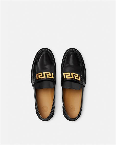 black and gold versace loafers|versace black label slippers.